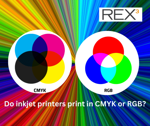 Inkjet printers print in CMYK or RGB