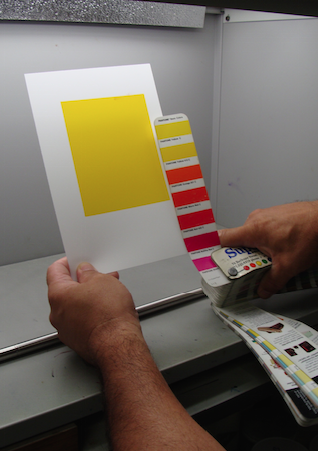 Color matching with offset printing